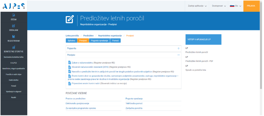 Reporting portal used in slovenia