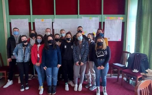 Participants of MySpace! in North Macedonia pose.