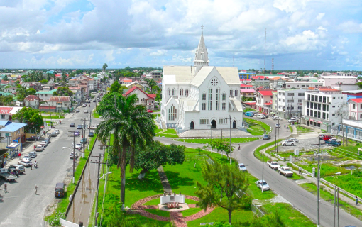 Aerial photo of Georgetown, Guyana