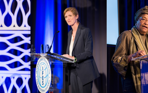 Margo Wallstrom, Samantha Power, Ellen Sirleaf Johnson