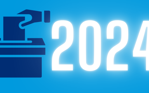 Graphic of ballot box 2024