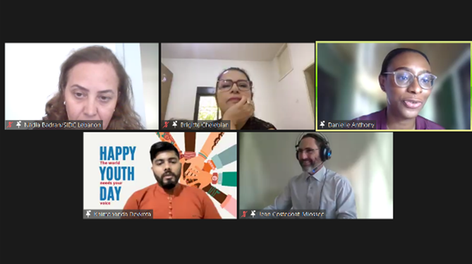 Participants from the IFES International Youth Day Event on Zoom.