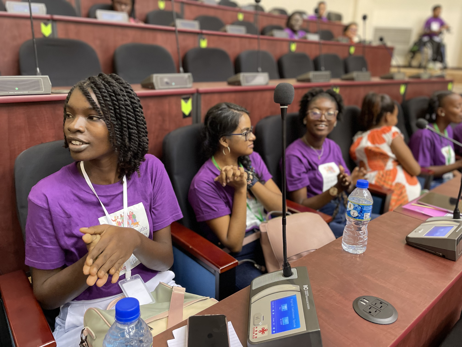 Youth with disabilities participate in a conference activity.