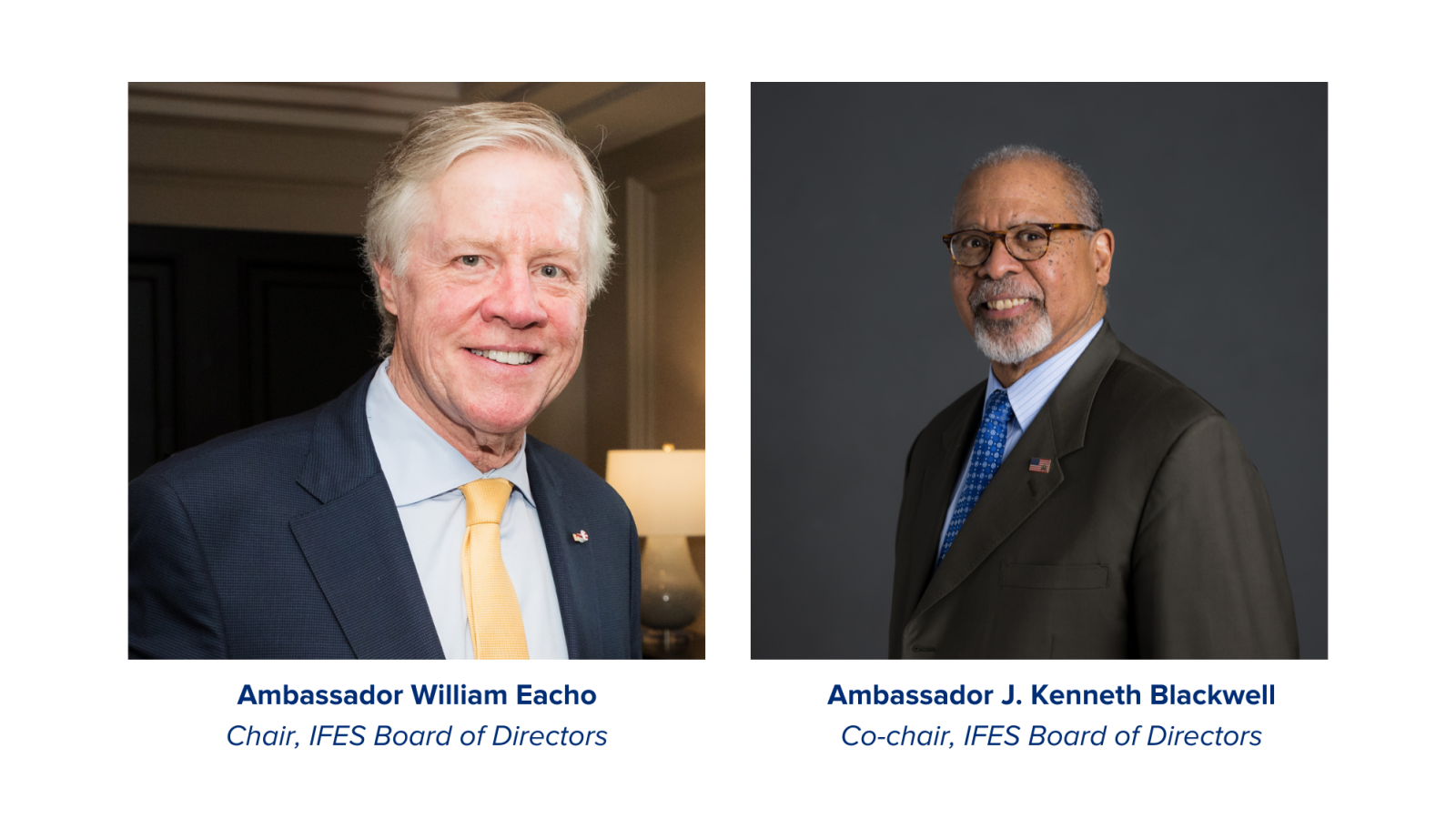 Amb. Eacho and Amb. Blackwell Headshots 