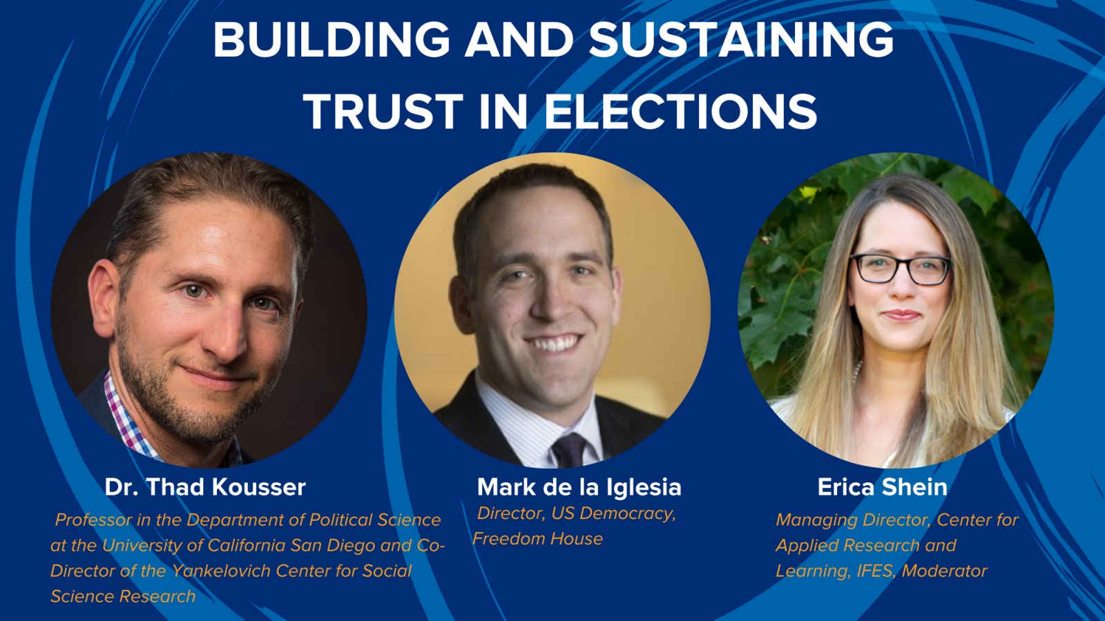 Building and Sustaining Trust in Elections
