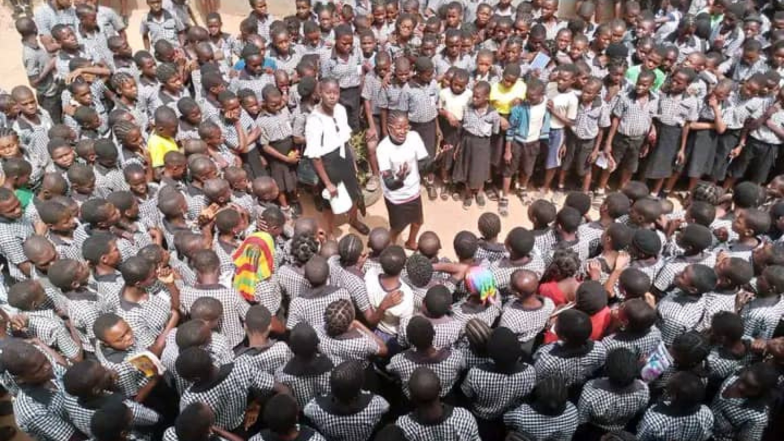 Praise speaks to group of people.