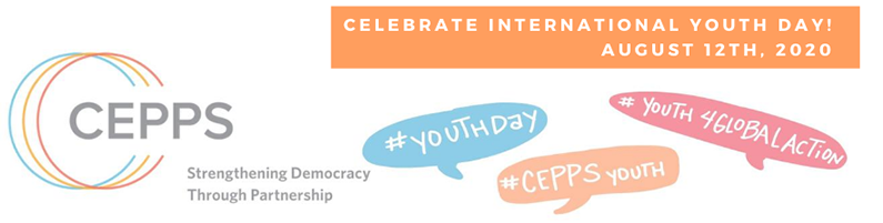 CEPPS logo | Celebrate International Youth Day! August 12th, 2020 | #YouthDay #CEPPSYouth #Youth4GlobalAction