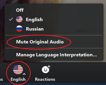 Muting original audio when using a computer