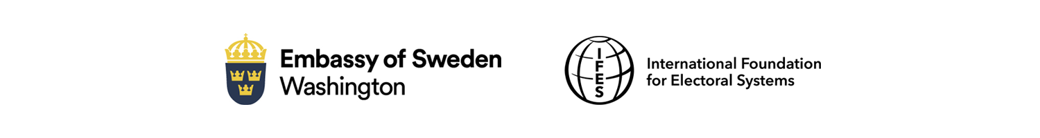 Embassy of Sweden and IFES logos