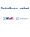 Electoral lexicon handbook USAID and IFES logos