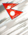 Illustration of flag of Nepal on gray background