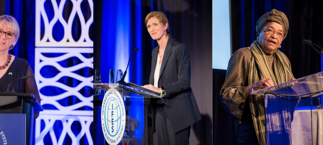 Margo Wallstrom, Samantha Power, Ellen Sirleaf Johnson