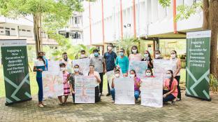 ENGAGE participants in Sri Lanka with signs