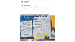 Leaflets distributed by right-wing group in Poland