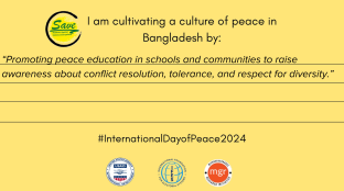 “Promoting peace education in schools and communities to raise awareness about conflict resolution, tolerance, and respect for diversity.”