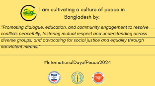 “Promoting dialogue, education, and community engagement to resolve conflicts peacefully, fostering mutual respect and understanding across diverse groups, and advocating for social justice and equality through nonviolent means.”