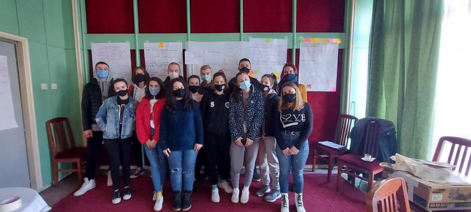 Participants of MySpace! in North Macedonia pose.