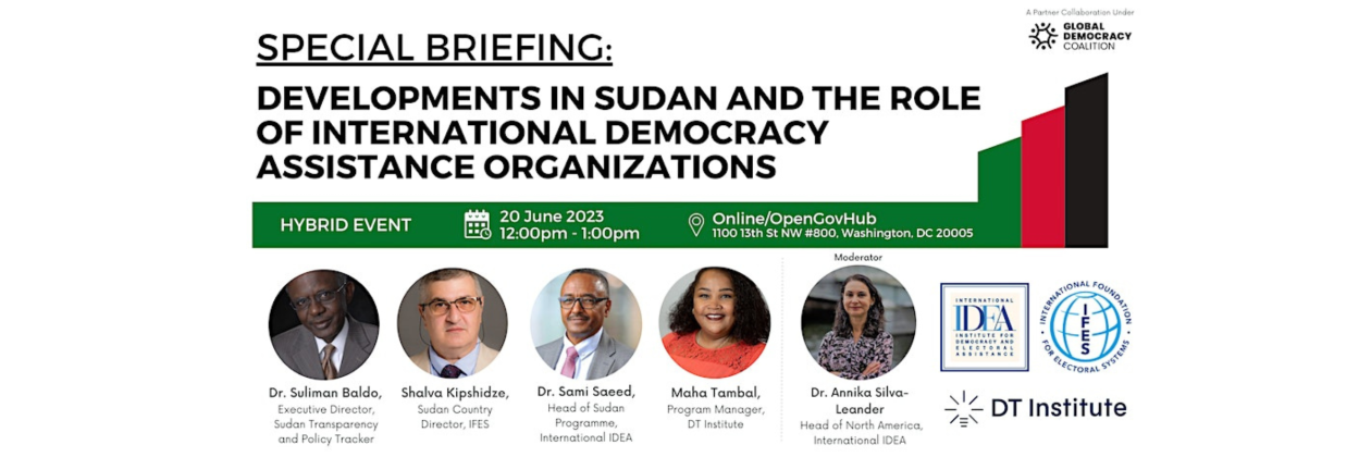 Developments in Sudan and The Role of International Democracy Assistance Organizations