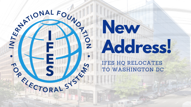 IFES Logo New Address! IFES relocates to Washington, D.C. 