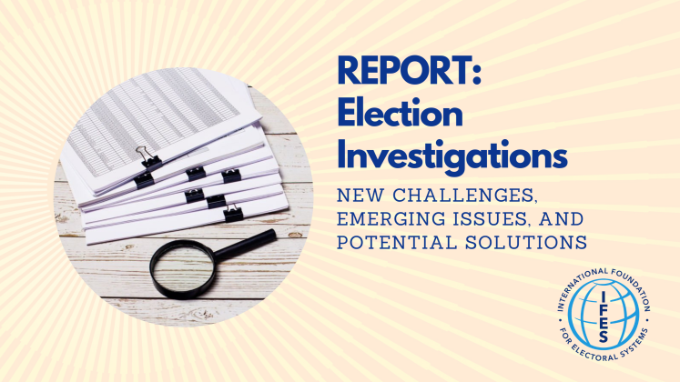 Report election investigations 
