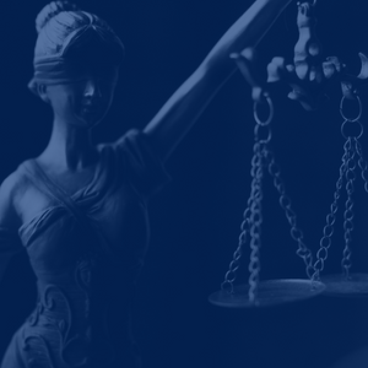 Lady Justice with blue pall