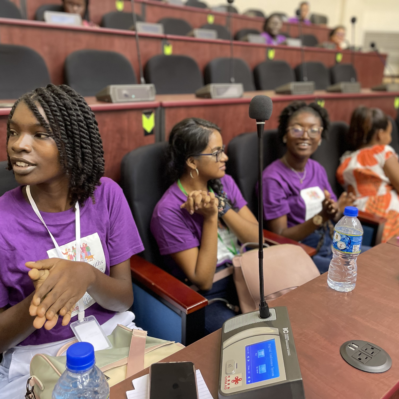 Youth with disabilities participate in a conference activity.