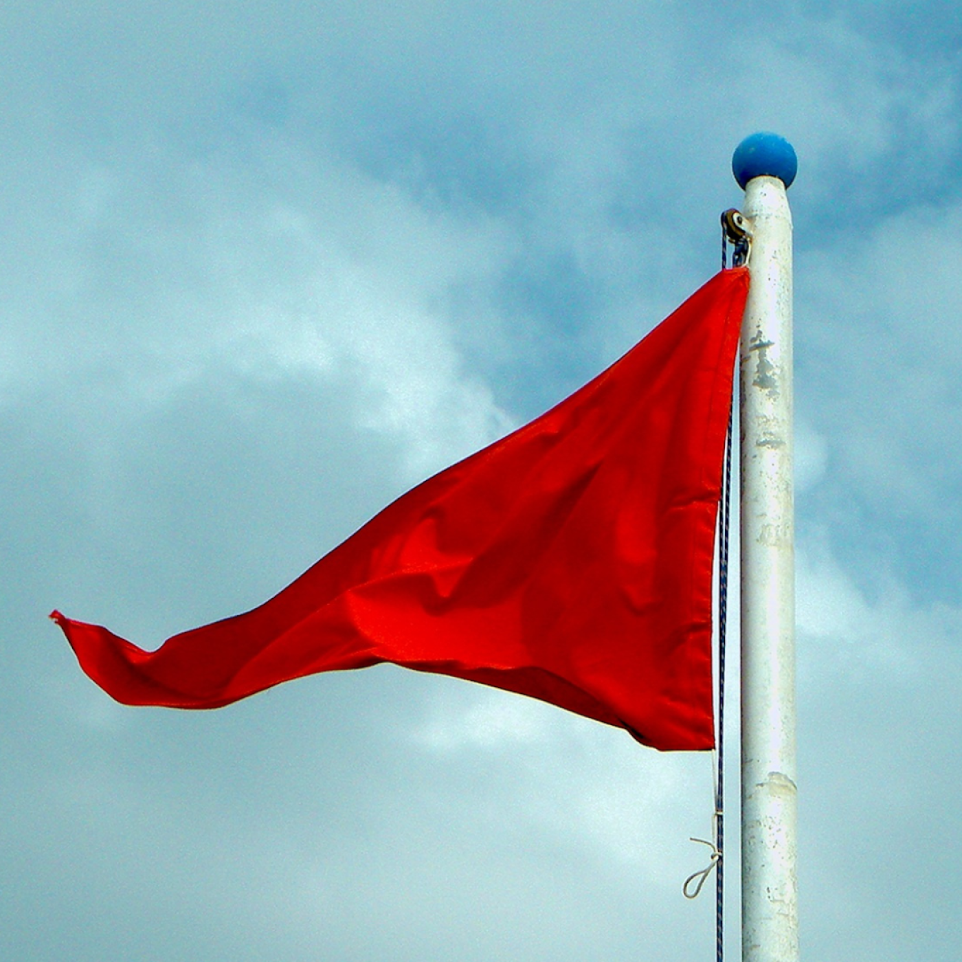 image of a red flag 