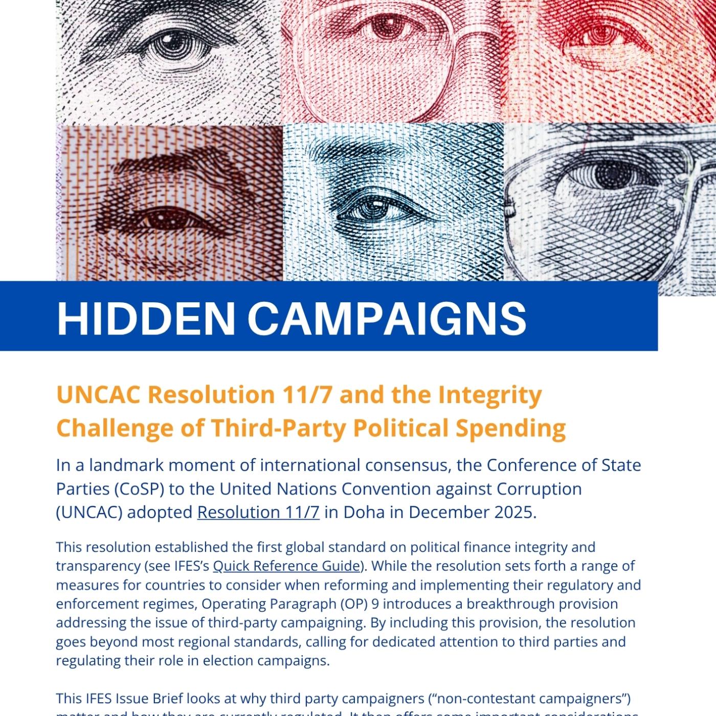 Hidden Campaigns Issue Brief Cover