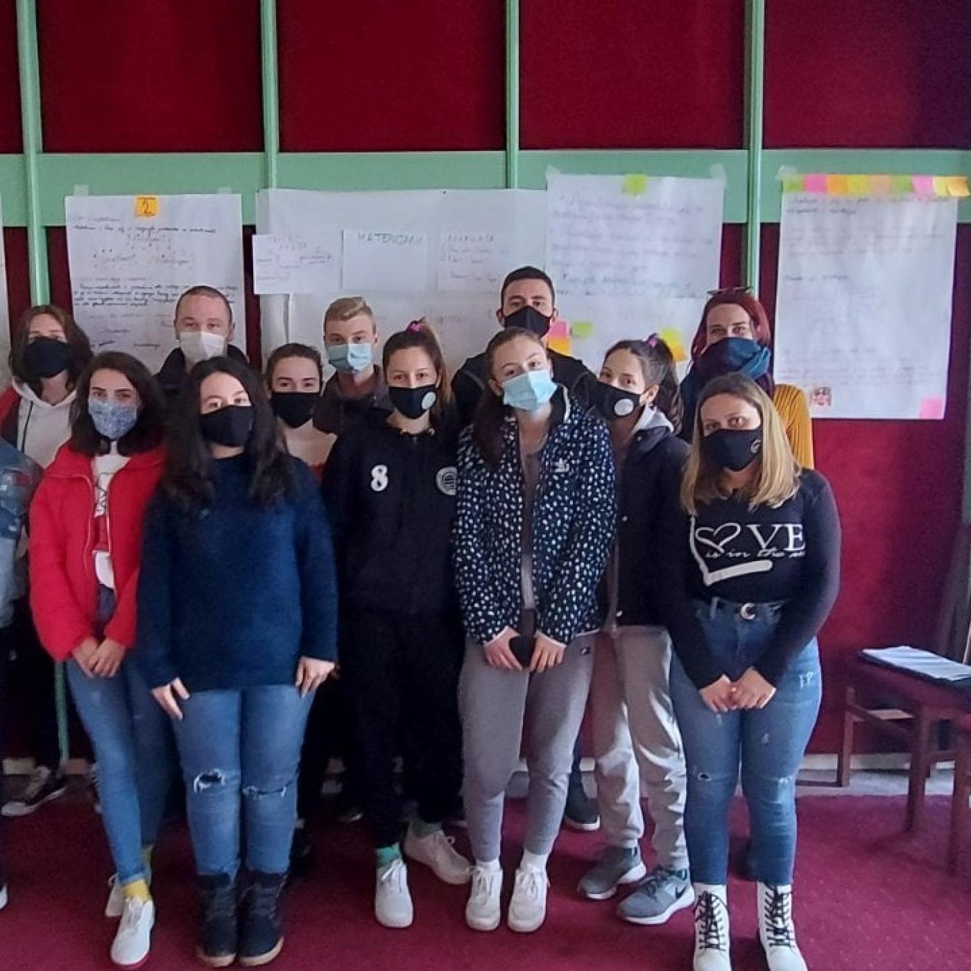 Participants of MySpace! in North Macedonia pose.