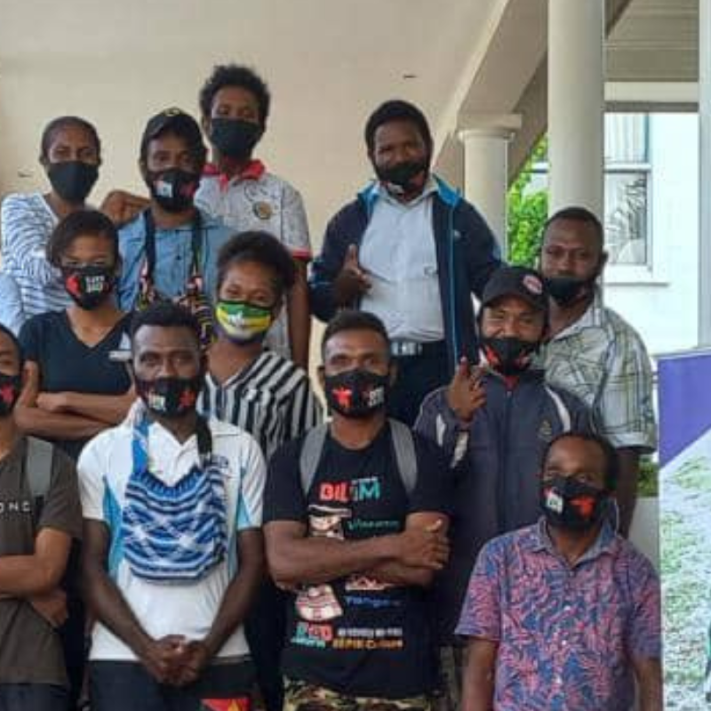 YOUTH SPACE participants pose in PNG
