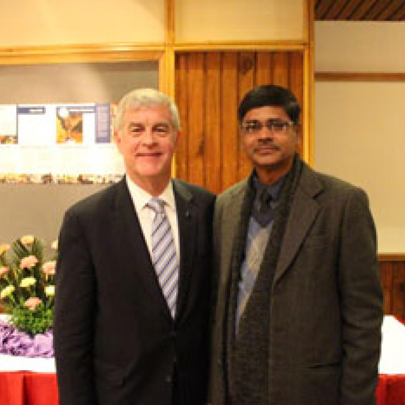 Bill Sweeney with Yadav Nepal Reception